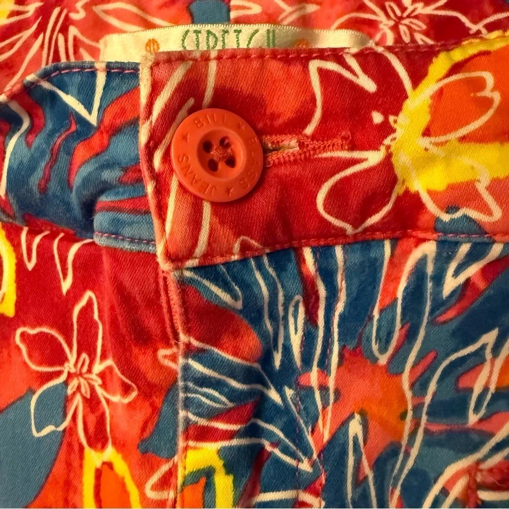 Like New Vintage Bill Blass Tropical Floral Print Stretch Skort